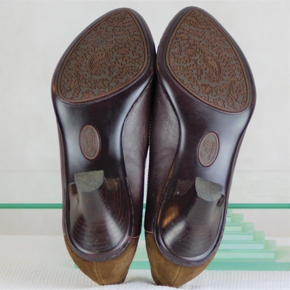 Söft 7M Two-tone Brown Suede Leather Pumps - Picture 12 of 16